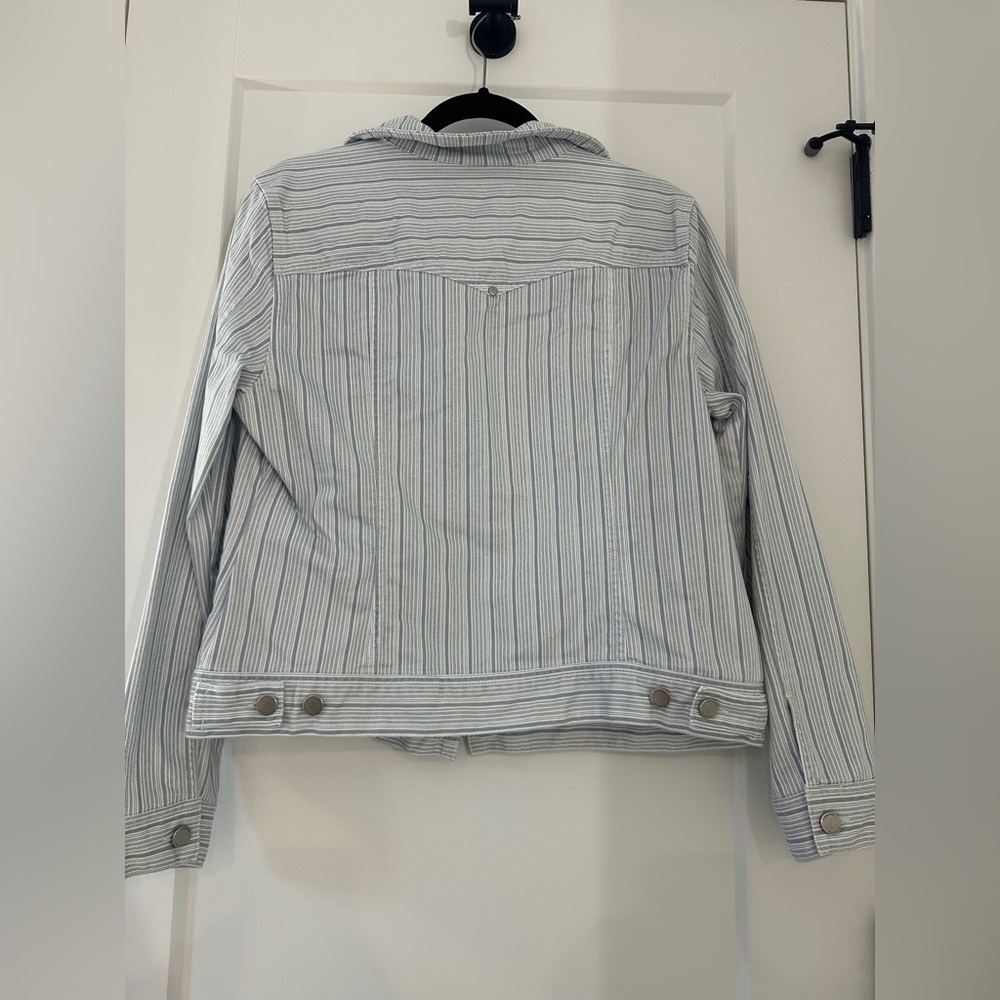 Liverpool Blue and White Striped Jean Jacket - Picture 4 of 4